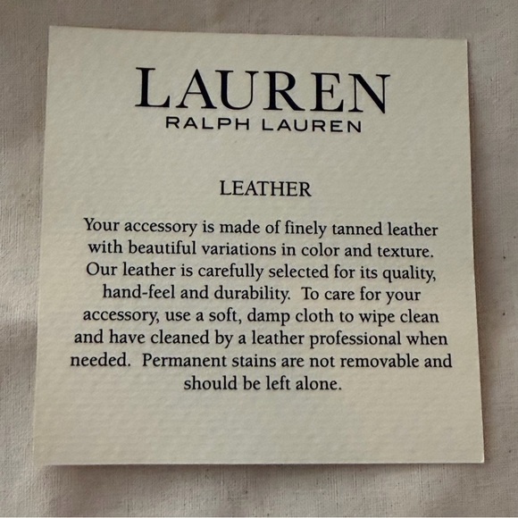 Lauren Ralph Lauren Dryden Marcy Large Satchel Cognac Leather Dust Bag - Picture 12 of 13